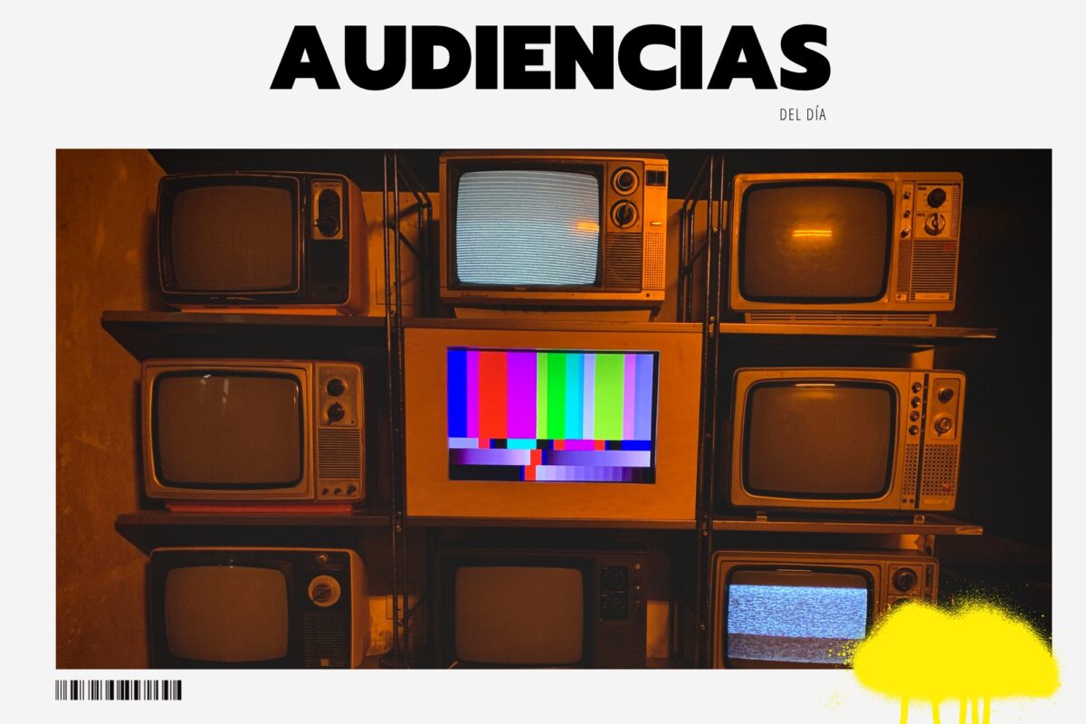 Audiencias del día: portada con televisores retro y el título Audiencias