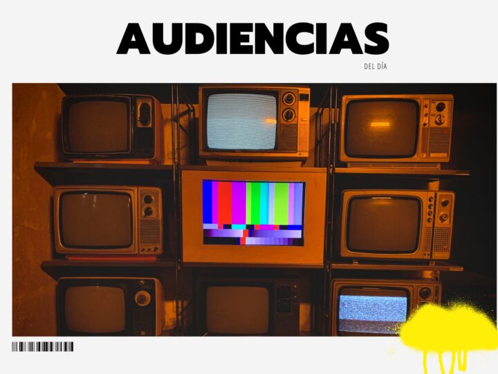Audiencias del día: portada con televisores retro y el título Audiencias
